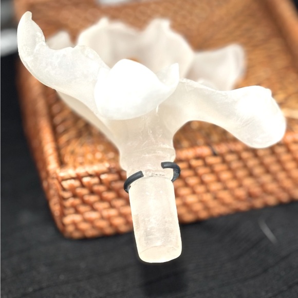 White Lily Bottle Stopper, 4” long - Picture 3 of 7